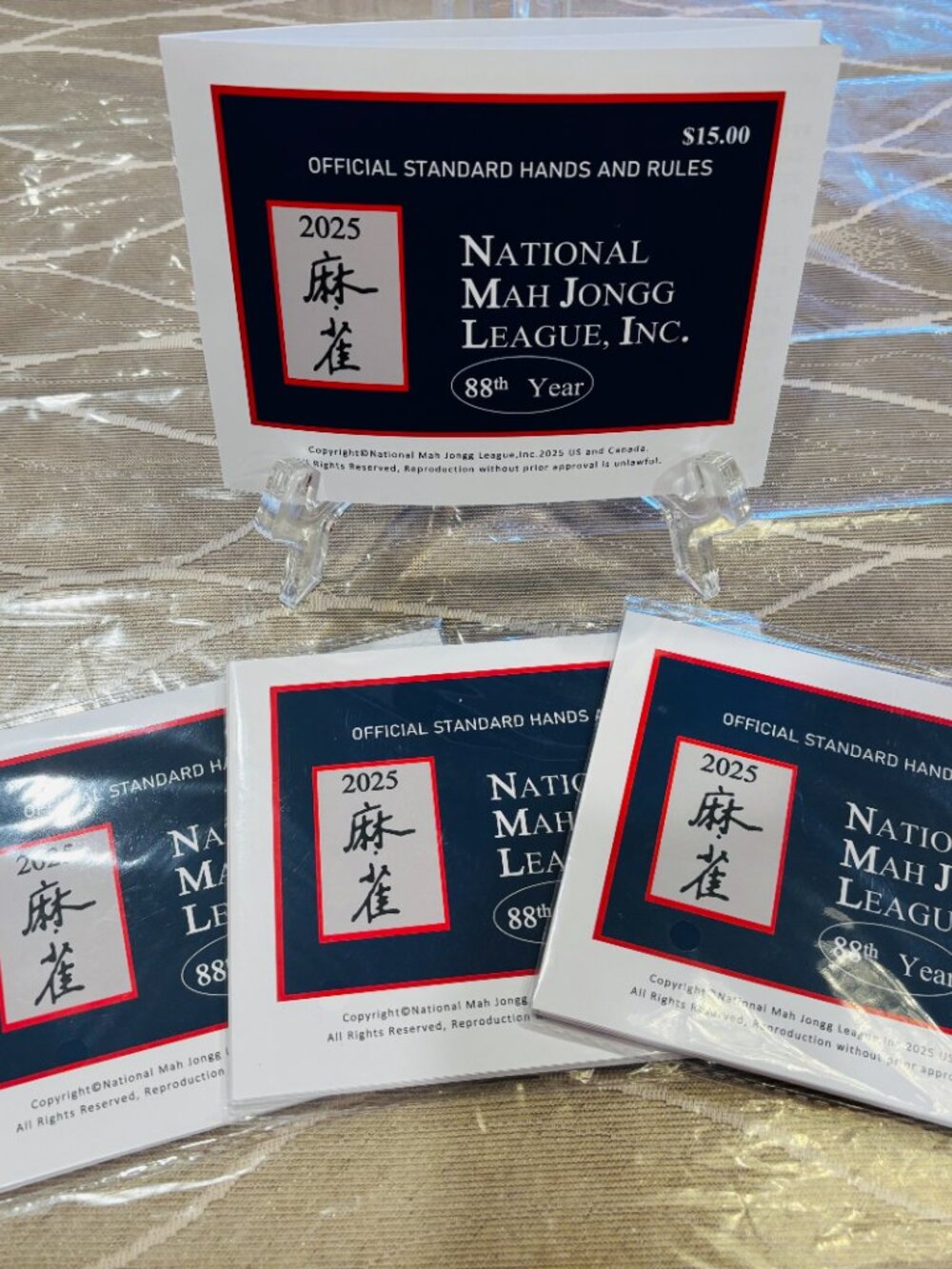 For LAWMOM2018!!  2025 NMJL Mah Jongg Cards – 4-Card Sealed Pack - Picture 4 of 6